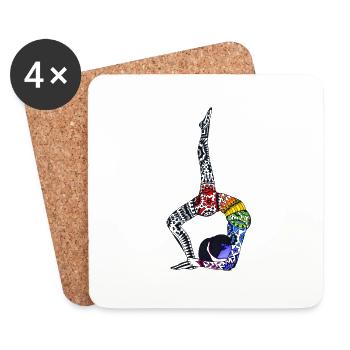yoga - Coasters (set of 4) - white - Front
