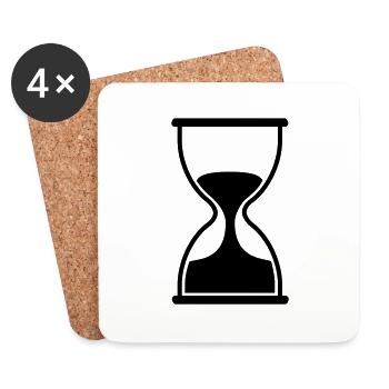 sanduhr_f1 - Dessous de verre (lot de 4) - blanc - Devant