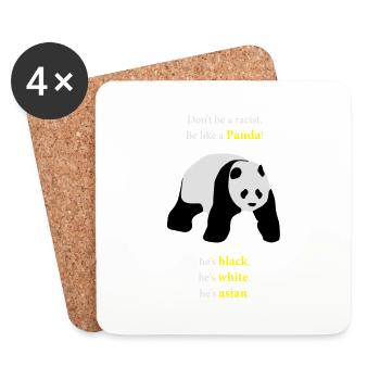 Be like a Panda! - Untersetzer (4er-Set) - Weiß - Vorne