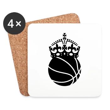 Basketball-König - Untersetzer (4er-Set) - Weiß - Vorne