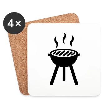 Grill BBQ - Coasters (set of 4) - white - Front
