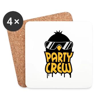 Cool Party Crew Penguin - Coasters (set of 4) - white - Front