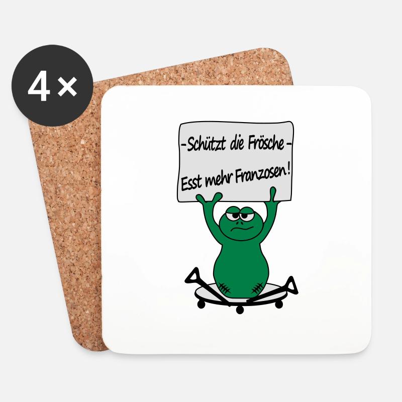 Froggy - Untersetzer (4er-Set) - Weiß