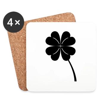 fourleaf_clover - Coasters (set of 4) - white - Front