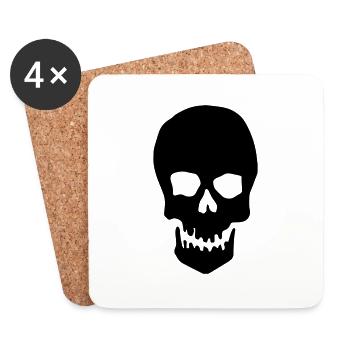 Skull - Untersetzer (4er-Set) - Weiß - Vorne