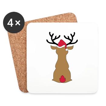 Jour de Noël - Dessous de verre (lot de 4) - blanc - Devant