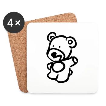 Teddy - Untersetzer (4er-Set) - Weiß - Vorne