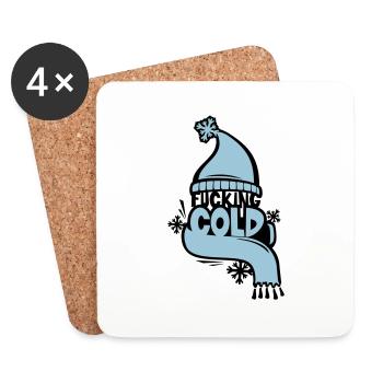 fucking cold - Coasters (set of 4) - white - Front