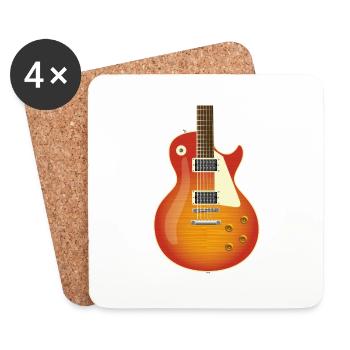 Les Paul - Untersetzer (4er-Set) - Weiß - Vorne