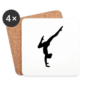 Turnerin Bodenturnen Kunstturnen Yoga - Untersetzer (4er-Set) - Weiß - Vorne