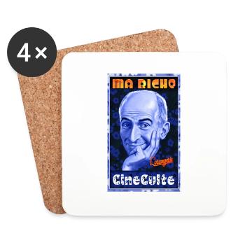 ma biche l'orangerie cinéculte louis de funes - Dessous de verre (lot de 4) - blanc - Devant