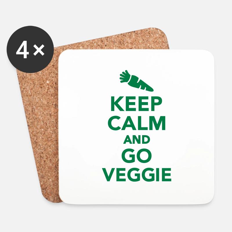 Vegetarier - Untersetzer (4er-Set) - Weiß