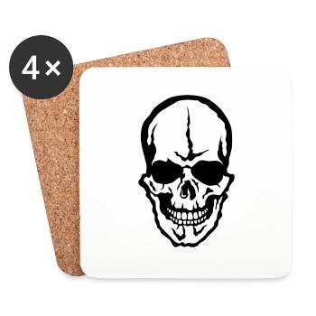 Kopf des Todes skull crane - Untersetzer (4er-Set) - Weiß - Vorne