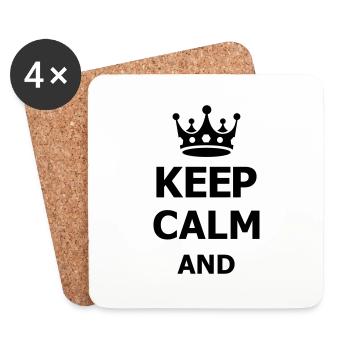 keep calm - Untersetzer (4er-Set) - Weiß - Vorne