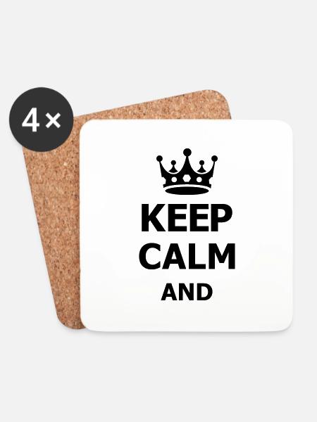 keep calm - Untersetzer (4er-Set) - Weiß