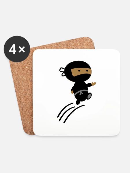 ninja - Untersetzer (4er-Set) - Weiß
