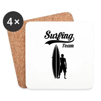 surfing team - Dessous de verre (lot de 4) - blanc - Devant