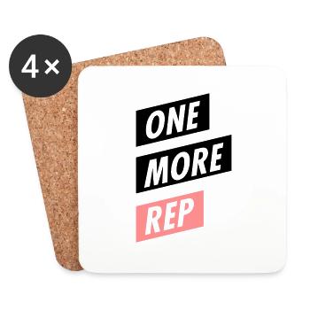 ONE MORE REP - Untersetzer (4er-Set) - Weiß - Vorne