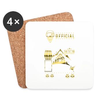 Apres Ski Drinking Team Member Shirt - Coasters (set of 4) - white - Front