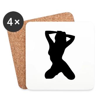 Sexy girl - Coasters (set of 4) - white - Front