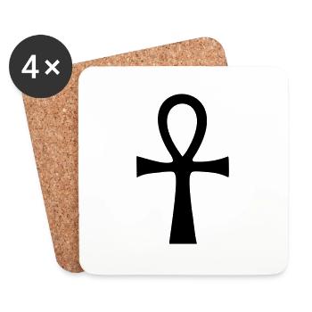 Ankh Egypt symbol - Coasters (set of 4) - white - Front
