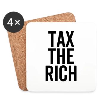 Taxer les riches - Dessous de verre (lot de 4) - blanc - Devant
