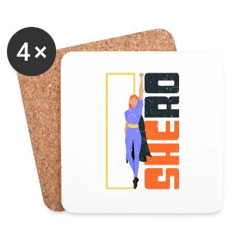 Feminism Feminist Women's Rights - Coasters (set of 4) - white - Front