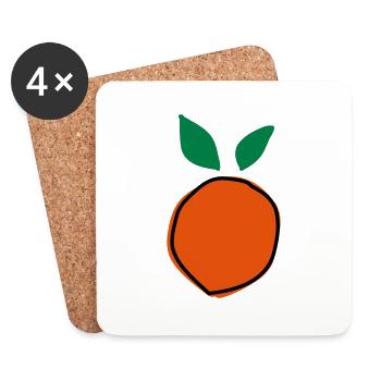 Aprikosenfrucht2 c3 - Untersetzer (4er-Set) - Weiß - Vorne