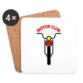 Motor club tricolor - Dessous de verre (lot de 4) - blanc - Devant