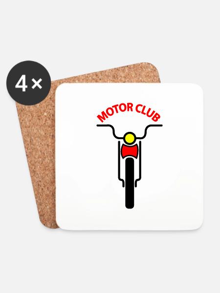 Motor club tricolor - Untersetzer (4er-Set) - Weiß