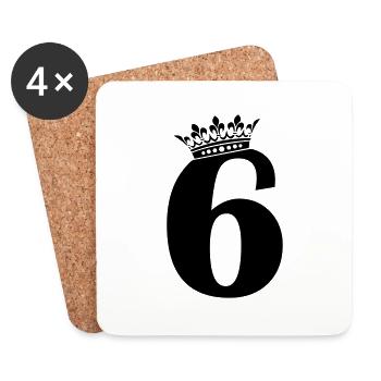 6 krone - Untersetzer (4er-Set) - Weiß - Vorne