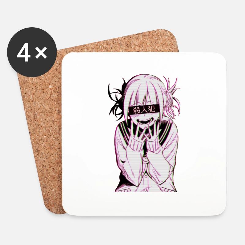 Goth Anime Girl - Untersetzer (4er-Set) - Weiß