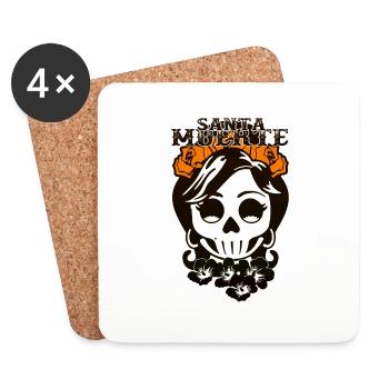 Santa Muerte - Dessous de verre (lot de 4) - blanc - Devant