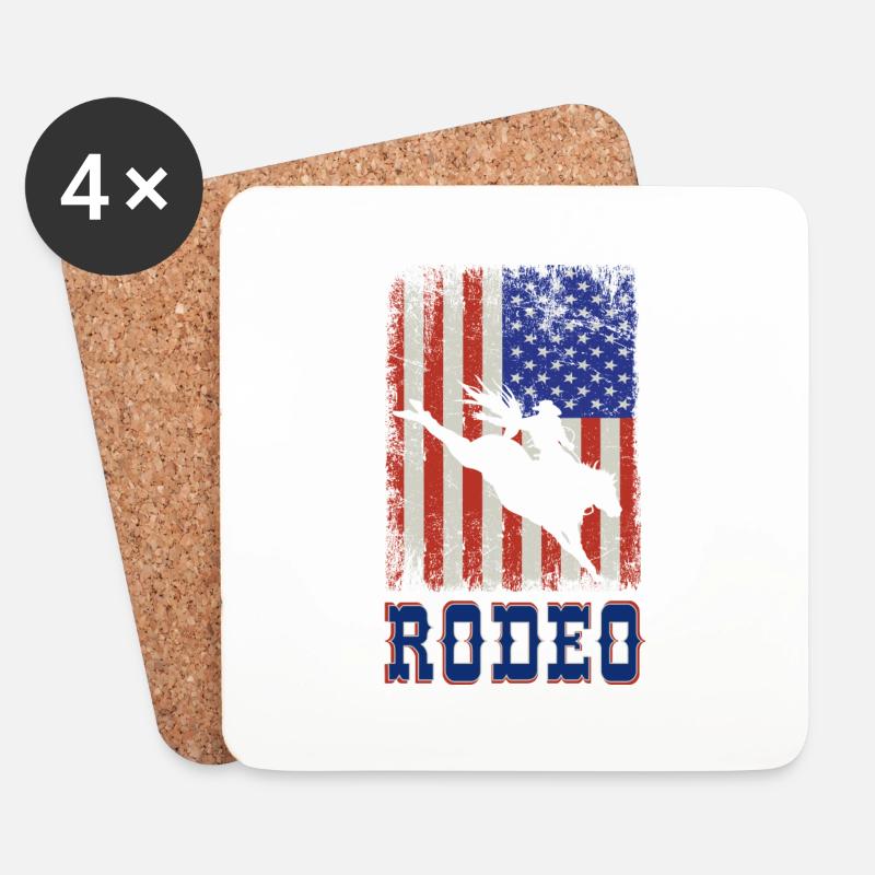 Rodeo - Untersetzer (4er-Set) - Weiß