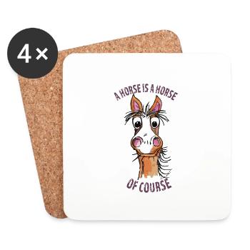 A horse is a horse - Coasters (set of 4) - white - Front