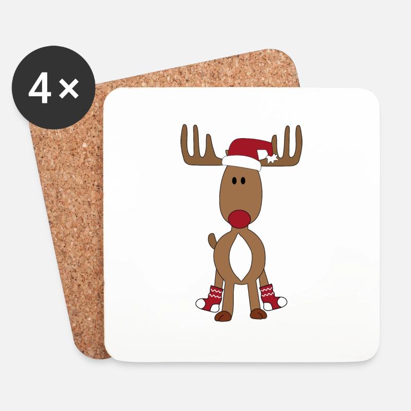 Weihnachten - Untersetzer (4er-Set) - Weiß