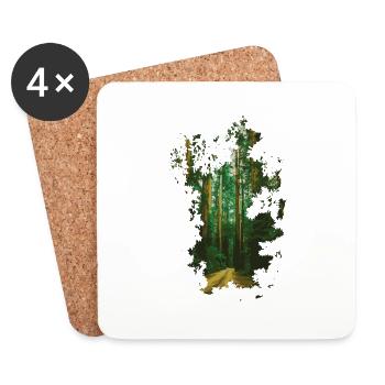 FOREST - Coasters (set of 4) - white - Front