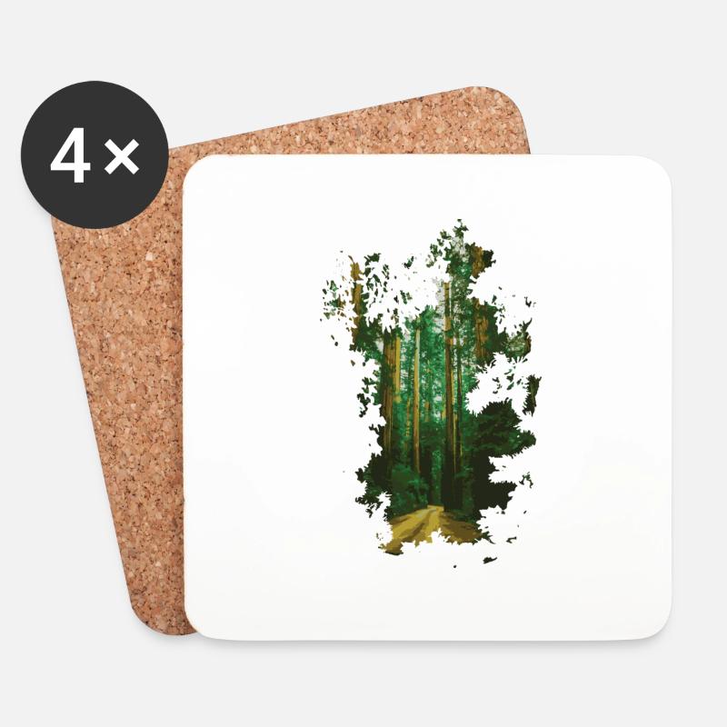 WALD - Untersetzer (4er-Set) - Weiß