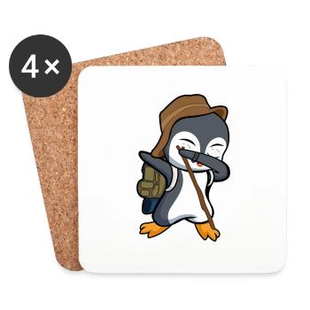 dab dabbing pinguin campen einhorn königspinguin - Untersetzer (4er-Set) - Weiß - Vorne