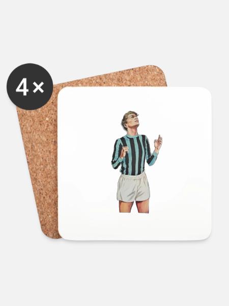 Football - Coasters (set of 4) - white