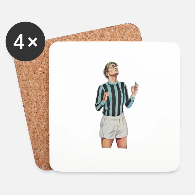 Fußball - Untersetzer (4er-Set) - Weiß