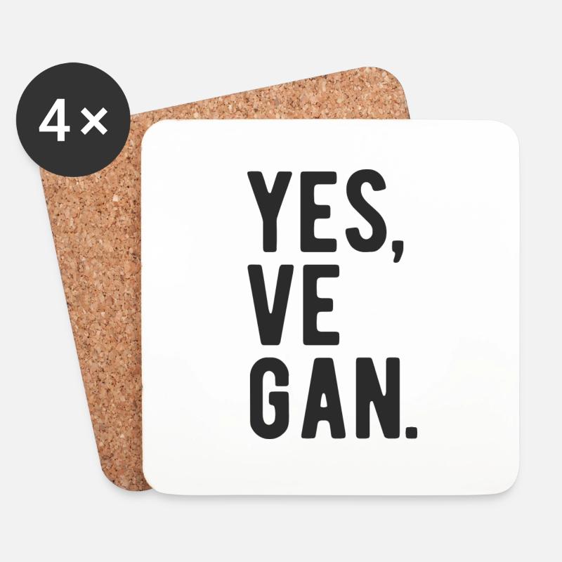 Vegan Veganer Veganismus Spruch Vegane Sprüche - Untersetzer (4er-Set) - Weiß