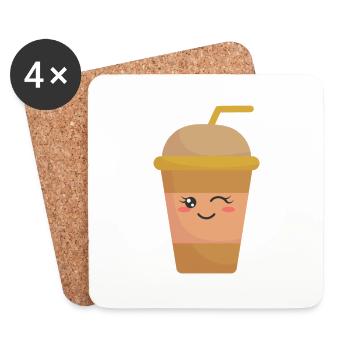 coffee - Untersetzer (4er-Set) - Weiß - Vorne