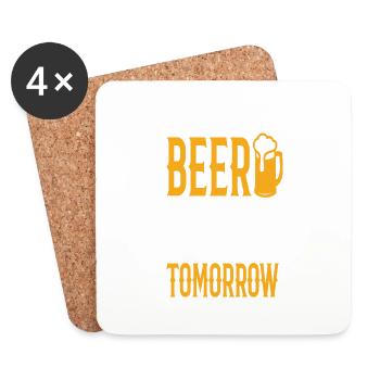 This Beer tastes like I´m skipping Work tomorrow - Untersetzer (4er-Set) - Weiß - Vorne