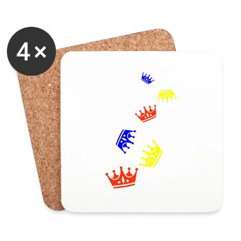 Crown Symbol - Coasters (set of 4) - white - Front