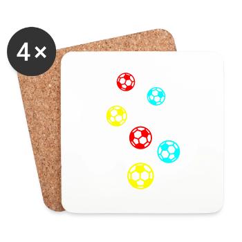 Soccer soccer - Coasters (set of 4) - white - Front