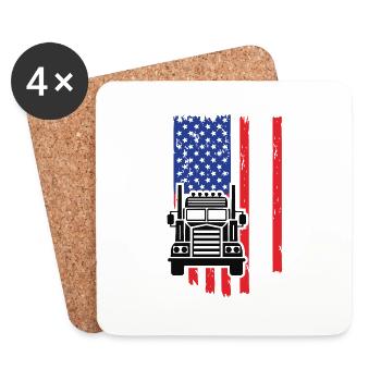 USA Truck - Coasters (set of 4) - white - Front