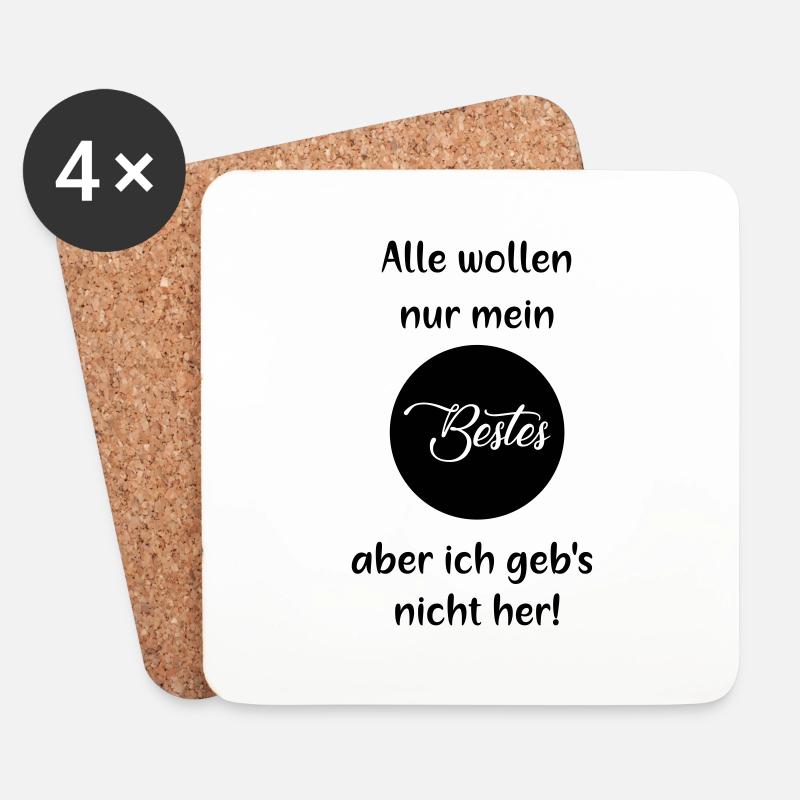 Alle wollen nur mein Bestes - Untersetzer (4er-Set) - Weiß