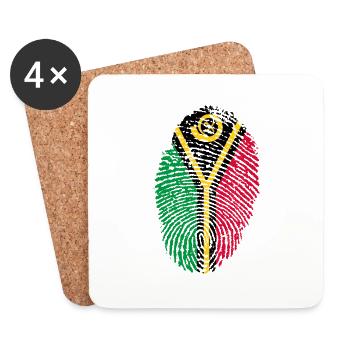 Vanuatu - Dessous de verre (lot de 4) - blanc - Devant