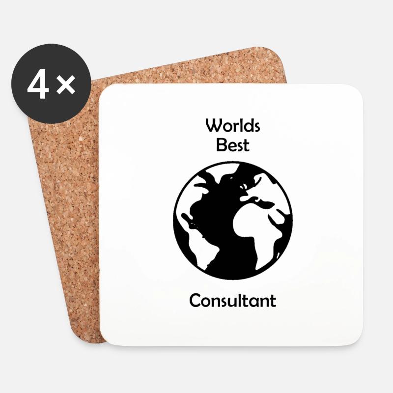 Worlds Best Consultant - Untersetzer (4er-Set) - Weiß